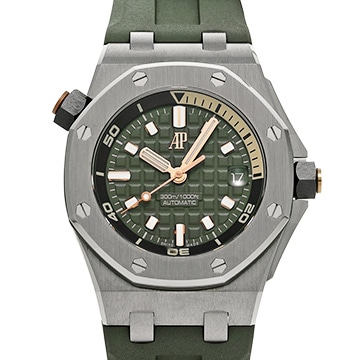 オーデマ ピゲ ロイヤルオーク オフショア ダイバー 15720ST.OO.A052CA.01 カーキグリーン メンズ 時計 【中古】【wristwatch】