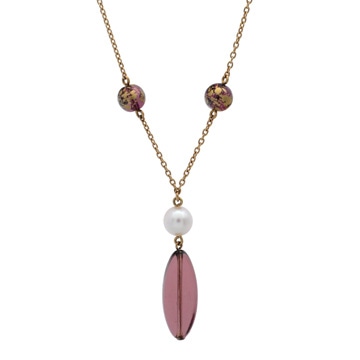 タサキ ガラスモチーフ ネックレス ゴールド K18イエローゴールド YG レディース ジュエリー 【中古】【jewelry】