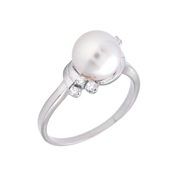 ミキモト パールリング  PT900 6PD シルバー Ptプラチナ レディース ジュエリー 【中古】【jewelry】