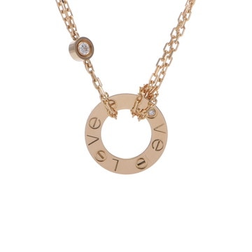 カルティエ ラブサークル ネックレス 2PD ゴールド K18イエローゴールド YG レディース ジュエリー 【中古】【jewelry】