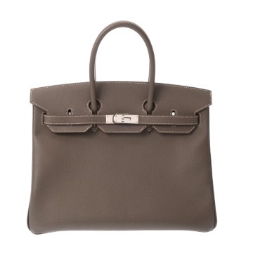 エルメス バーキン 35 キャンディ エタン/ブルーイズミール ヴォーエプソン レディース バッグ 【中古】【bag】