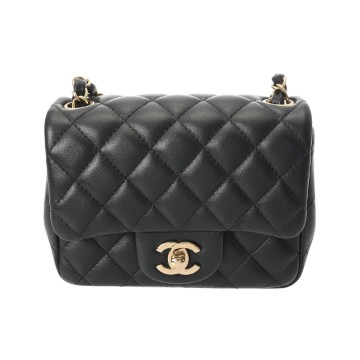 シャネル マトラッセ ミニ クラシック ハンドバッグ 17cm ブラック A35200 ラムスキン レディース バッグ 【中古】【bag】
