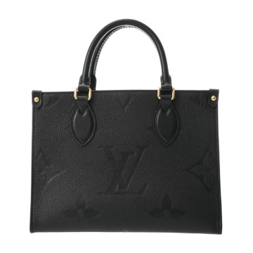 ルイ ヴィトン モノグラムアンプラント オンザゴー PM ノワール M45653 レザー レディース バッグ 【中古】【bag】