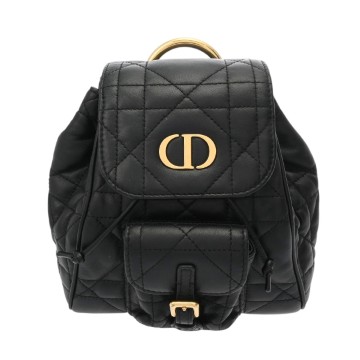 ディオール マクロカナージュ Dior Caro バックパック　ミディアム ブラック M6301UNOZ_M900 ラムスキン レディース バッグ 【中古】【bag】