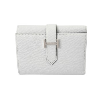 エルメス ベアン コンビネ ブルーブリュム ヴォーエプソン レディース 財布 【未使用】【purse】