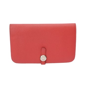エルメス ドゴン GM ブーゲンビリア トゴ ユニセックス 財布 【中古】【purse】