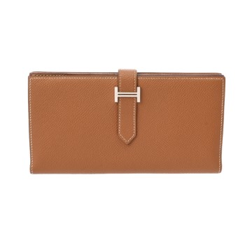 エルメス ベアンスフレ  ゴールド ヴォーエプソン レディース 財布 【中古】【purse】