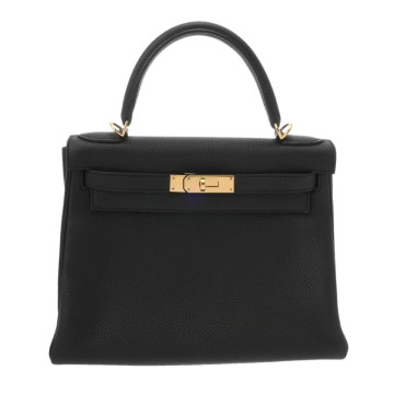 エルメス ケリー 28 内縫い 2WAY ブラック トゴ レディース バッグ 【中古】【bag】