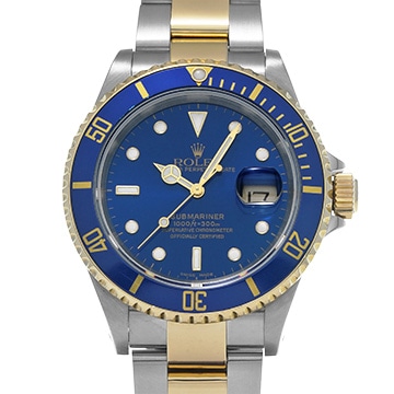 ロレックス サブマリーナ デイト 16613 ブルー メンズ 時計 【中古】【wristwatch】