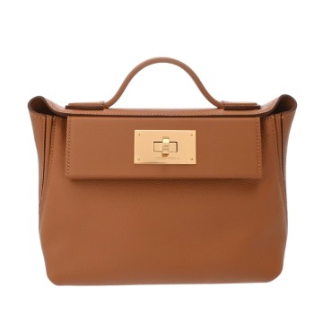 エルメス 24/24 MINI ゴールド エバーカラー/ヴォースイフト レディース バッグ 【未使用】【bag】