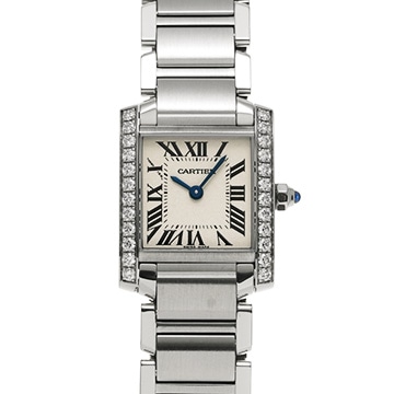 カルティエ タンク フランセーズ SM W4TA0008 シルバー レディース 時計 【中古】【wristwatch】