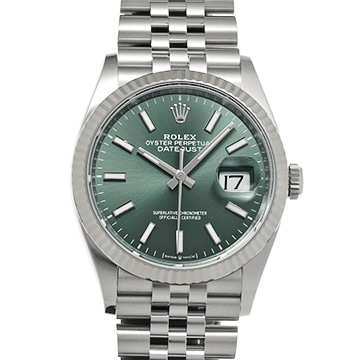 ロレックス デイトジャスト 36 126234 ミントグリーン メンズ 時計 【中古】【wristwatch】