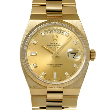 ロレックス オイスタークォーツ デイデイト 19018A シャンパン/ダイヤモンド メンズ 時計 【中古】【wristwatch】