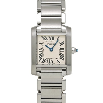 カルティエ タンクフランセーズ SM W51008Q3 シルバー レディース 時計 【中古】【wristwatch】