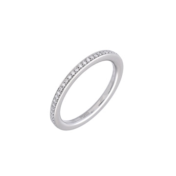 ハリー ウィンストン ベル バンド リング　#8　 シルバー Pt950プラチナ レディース ジュエリー 【中古】【jewelry】