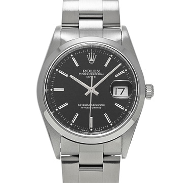 ロレックス オイスターパーペチュアル デイト 15200 ブラック メンズ 時計 【中古】【wristwatch】