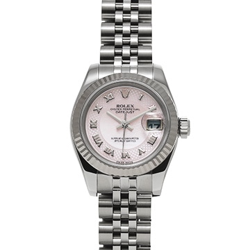 ロレックス デイトジャスト 179174NRD ピンクシェル レディース 時計 【中古】【wristwatch】