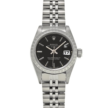 ロレックス オイスターパーペチュアル デイト 69240 ブラック レディース 時計 【中古】【wristwatch】