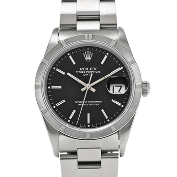 ロレックス オイスターパーペチュアル デイト 15210 ブラック メンズ 時計 【中古】【wristwatch】