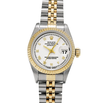 ロレックス デイトジャスト 69173 ホワイト レディース 時計 【中古】【wristwatch】