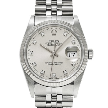ロレックス デイトジャスト 36 16234G シルバー/ダイヤモンド メンズ 時計 【中古】【wristwatch】