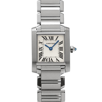 カルティエ タンクフランセーズ SM W51008Q3 シルバー レディース 時計 【中古】【wristwatch】