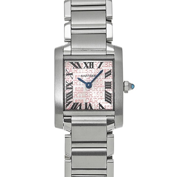 カルティエ タンク フランセーズ SM　160周年アジア限定 W51035Q3 シルバー/ピンク レディース 時計 【中古】【wristwatch】