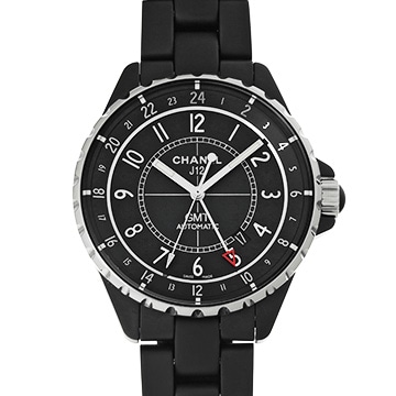 シャネル J12 GMT 41MM H3101 ブラックラッカー メンズ 時計 【中古】【wristwatch】