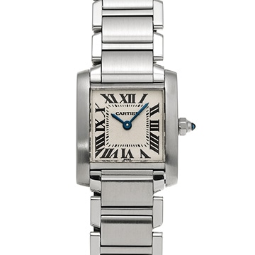 カルティエ タンクフランセーズ SM W51008Q3 シルバー レディース 時計 【中古】【wristwatch】