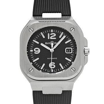ベル＆ロス BR 05 ブラックスチール BR05A-BL-ST/SRB ブラック メンズ 時計 【中古】【wristwatch】
