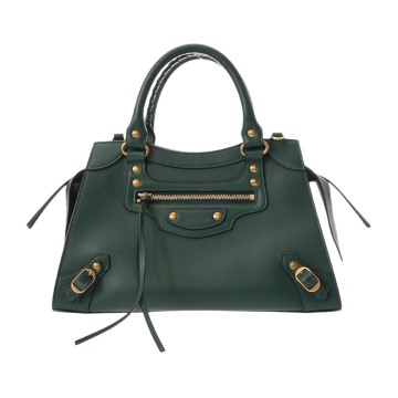 バレンシアガ ネオ クラシックシティ スモール グリーン 638521 レザー ユニセックス バッグ 【中古】【bag】