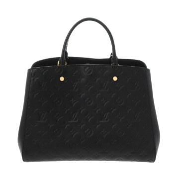 ルイ ヴィトン モノグラムアンプラント モンテーニュ GM ノワール M41069 レザー レディース バッグ 【中古】【bag】