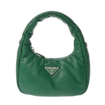 プラダ パデット ミニバッグ 2WAY グリーン 1BA384 ナッパレザー レディース バッグ 【中古】【bag】
