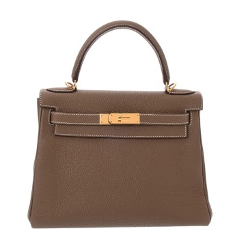 エルメス ケリー 28 内縫い エトゥープ トゴ レディース バッグ 【中古】【bag】