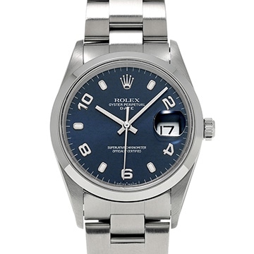 ロレックス オイスターパーペチュアル デイト 15200 ブルー メンズ 時計 【中古】【wristwatch】