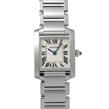 カルティエ タンクフランセーズ SM W51008Q3 シルバー レディース 時計 【中古】【wristwatch】