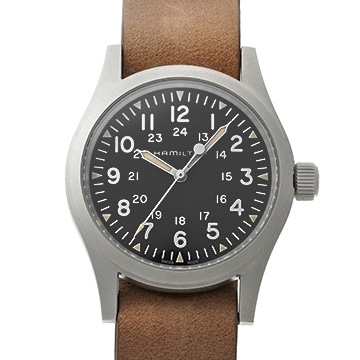 ハミルトン カーキ フィールド メカニカル H69439531 ブラック メンズ 時計 【中古】【wristwatch】
