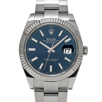 ロレックス デイトジャスト 41 126334 ブルー メンズ 時計 【中古】【wristwatch】