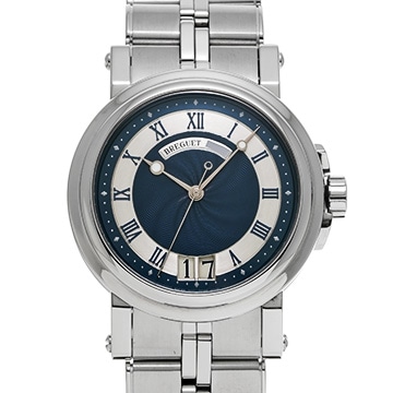 ブレゲ マリーンII ラージデイト 5817ST/Y2/SV0 ブルー/シルバー メンズ 時計 【中古】【wristwatch】