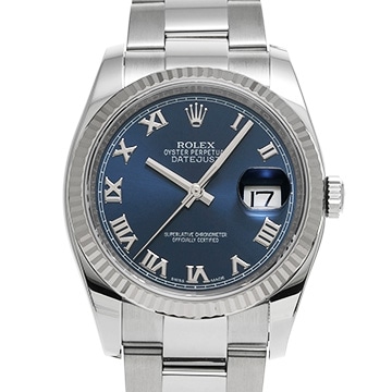 ロレックス デイトジャスト 116234 ブルー メンズ 時計 【中古】【wristwatch】