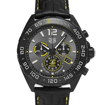 タグ ホイヤー フォーミュラ1 クロノグラフ アイルトン・セナ CAZ101AJ.FC6487 ブラック メンズ 時計 【中古】【wristwatch】