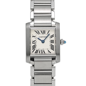 カルティエ タンクフランセーズ SM W51008Q3 ホワイト レディース 時計 【中古】【wristwatch】