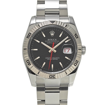 ロレックス デイトジャスト 36 ターノグラフ 116264 ブラック メンズ 時計 【中古】【wristwatch】