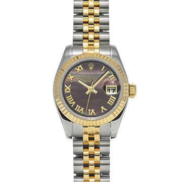 ロレックス デイトジャスト 179173NR ブラックシェル レディース 時計 【中古】【wristwatch】
