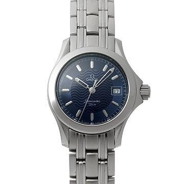 オメガ シーマスター 120 クォーツ 2581.81 ブルー レディース 時計 【中古】【wristwatch】