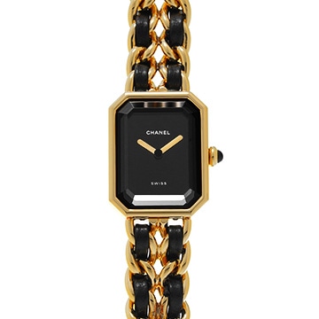 シャネル プルミエール M H0001 ブラック レディース 時計 【中古】【wristwatch】