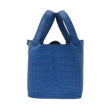 エルメス ピコタン ロックPM ブルーゼリージュ アリゲーターマット レディース バッグ 【中古】【bag】