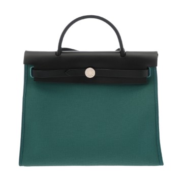 エルメス エールバッグ ジップPM ヴェールヴェロン トワルオフィシエ/ヴァッシュハンター ユニセックス バッグ 【中古】【bag】