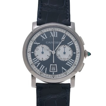 カルティエ ロトンド ドゥ カルティエ クロノグラフ W1556239 ブルー/シルバー メンズ 時計 【中古】【wristwatch】