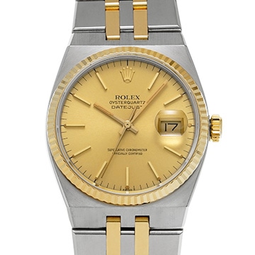 ロレックス オイスタークォーツ デイトジャスト 17013 シャンパン メンズ 時計 【中古】【wristwatch】